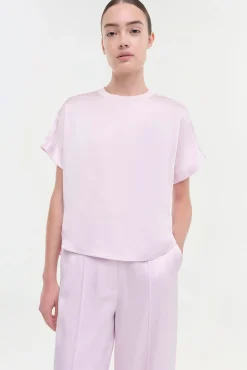 Women Simkhai Addy Satin T-Shirt
