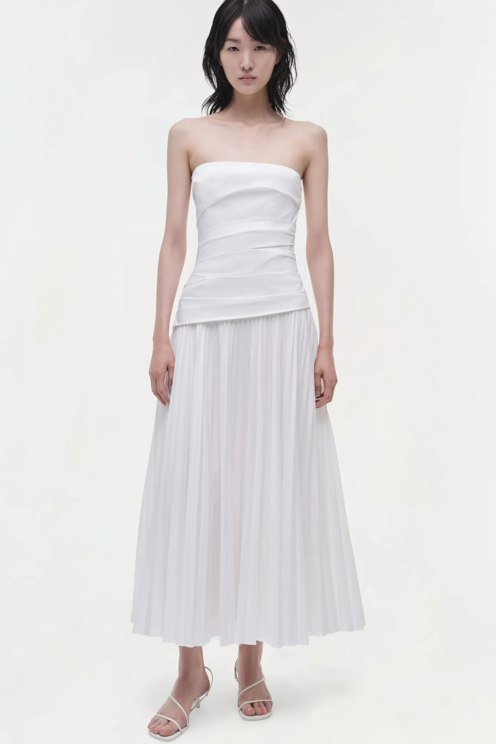Women Simkhai Arie Strapless Cotton Midi Dress