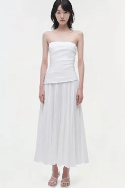 Women Simkhai Arie Strapless Cotton Midi Dress