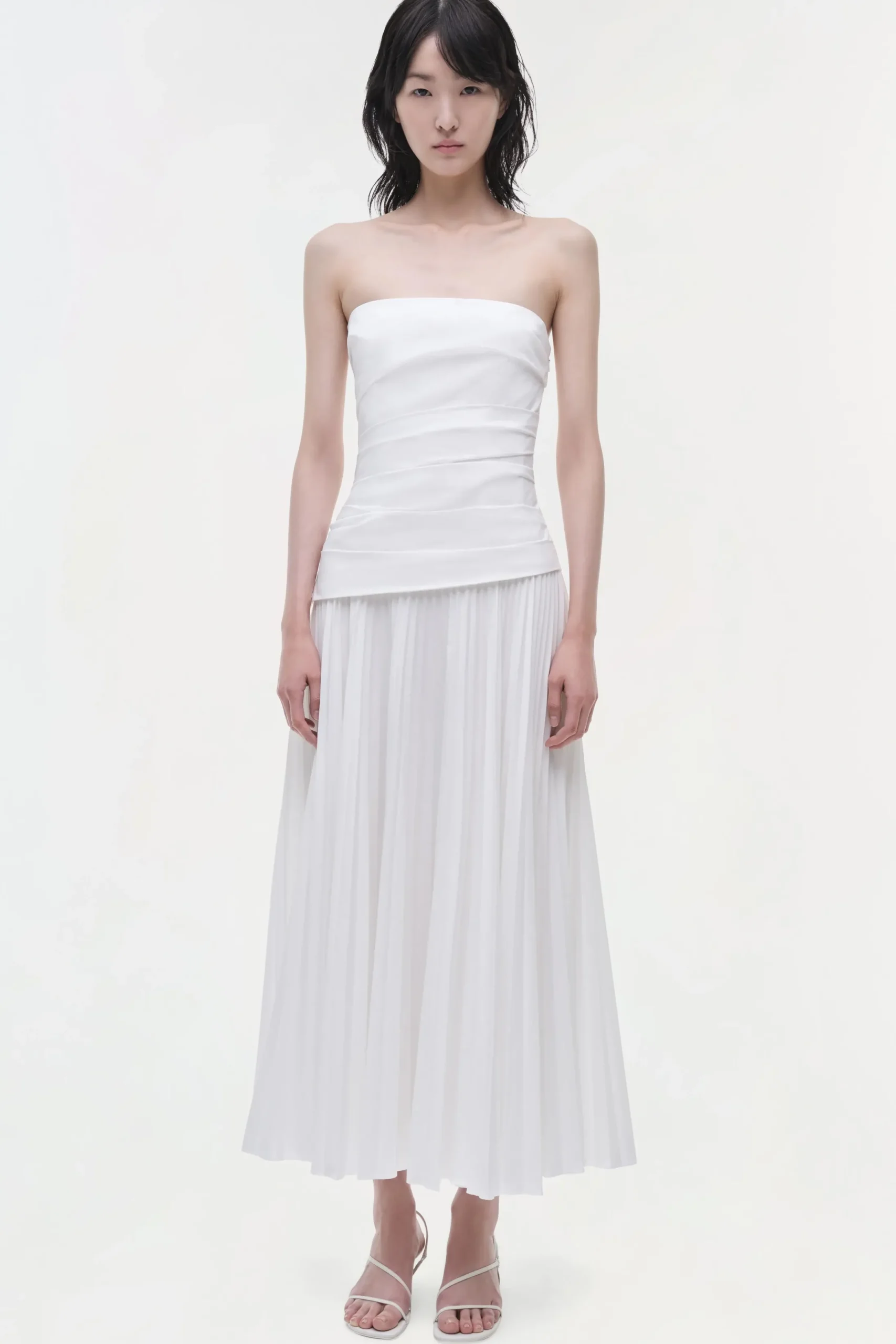 Women Simkhai Arie Strapless Cotton Midi Dress