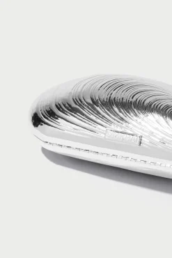 Simkhai Bridget Metal Oyster Clutch