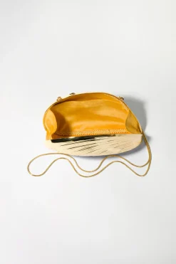 Simkhai Bridget Metal Oyster Clutch