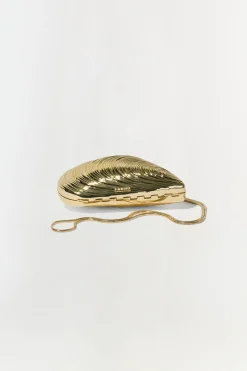 Simkhai Bridget Mini Metal Oyster Clutch