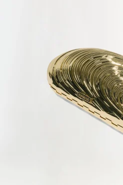 Simkhai Bridget Mini Metal Oyster Clutch