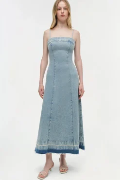 Women Simkhai Clarissa Denim Midi Dress