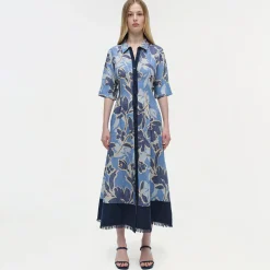 Women Simkhai Claudine Linen Midi Dress