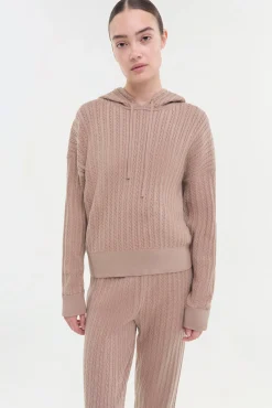 Women Simkhai Cotton Cashmere Cable Hoodie