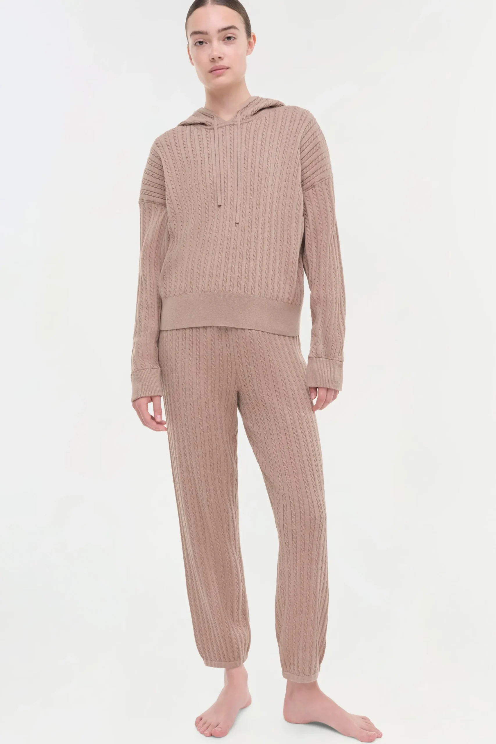 Women Simkhai Cotton Cashmere Cable Hoodie