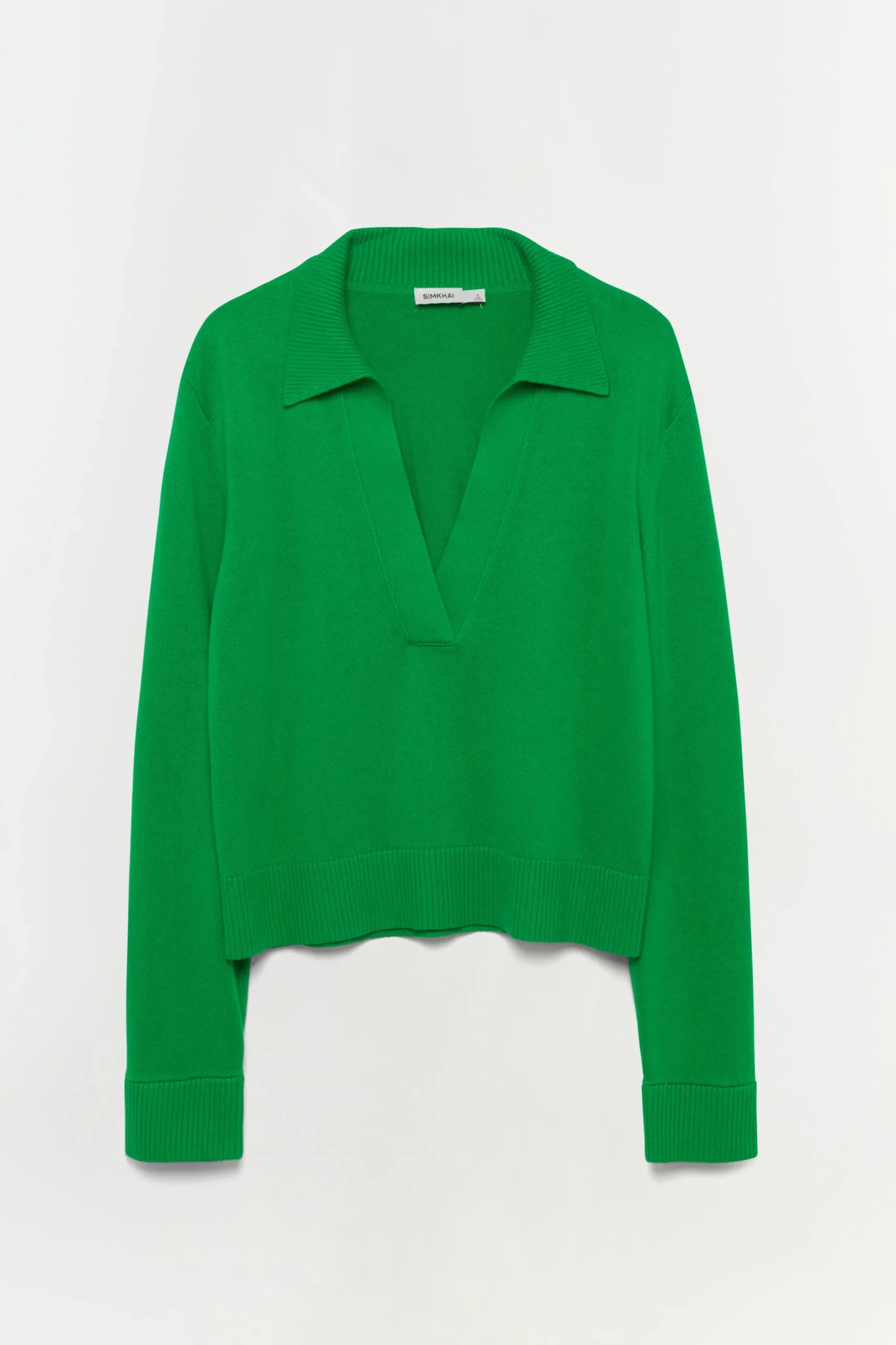 Women Simkhai Cotton Cashmere Long Sleeve Polo
