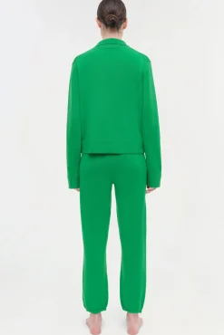 Women Simkhai Cotton Cashmere Long Sleeve Polo