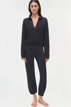 Women Simkhai Cotton Cashmere Long Sleeve Polo