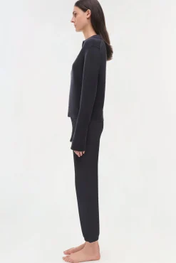 Women Simkhai Cotton Cashmere Long Sleeve Polo