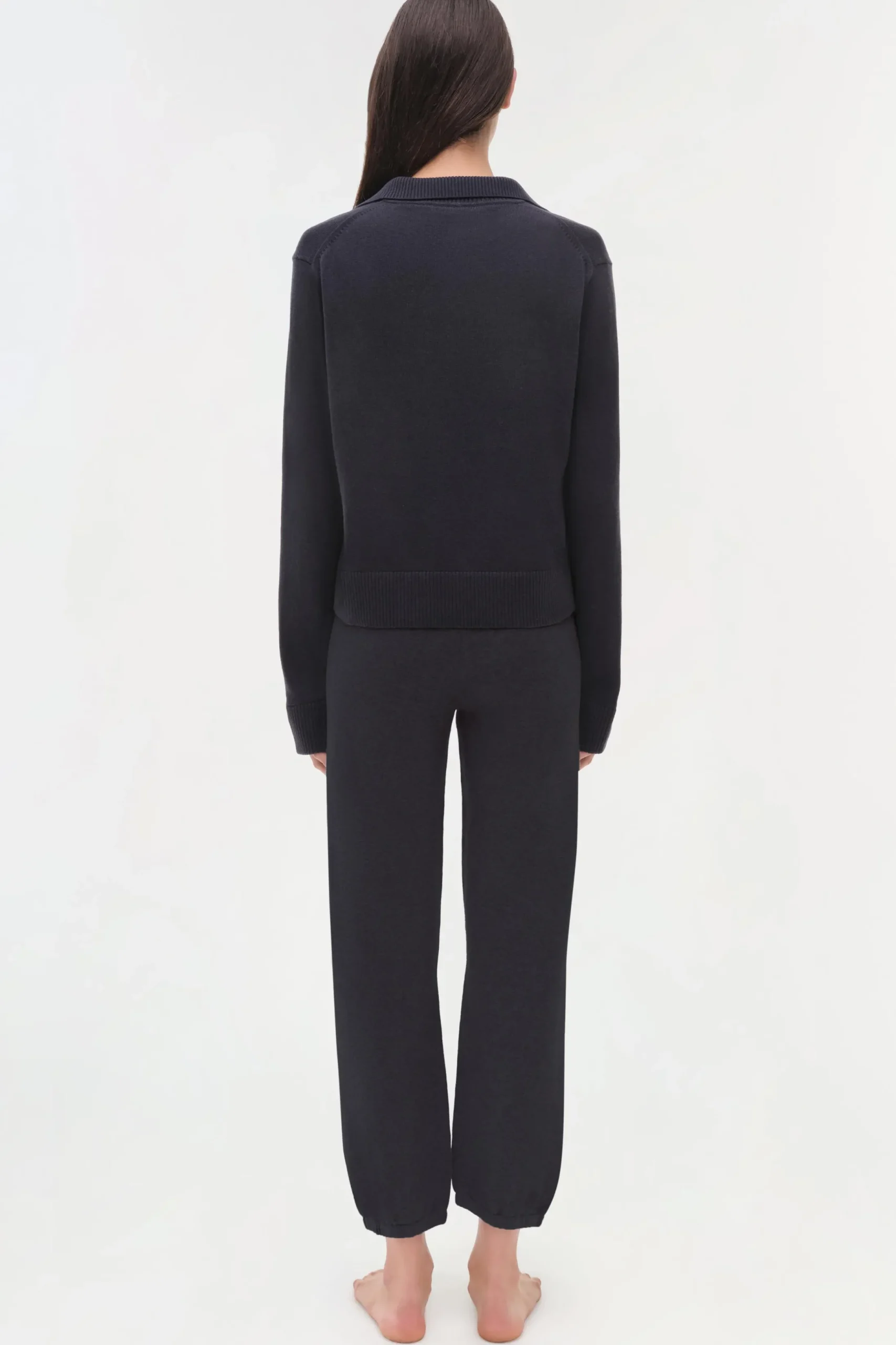 Women Simkhai Cotton Cashmere Long Sleeve Polo