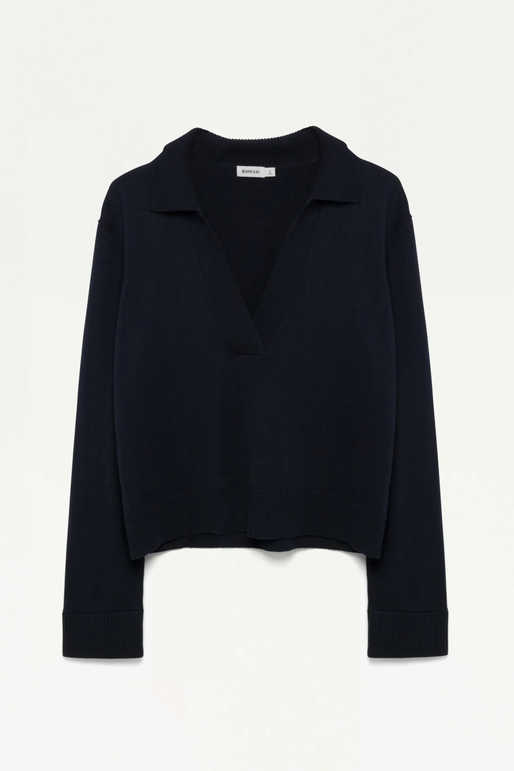Women Simkhai Cotton Cashmere Long Sleeve Polo