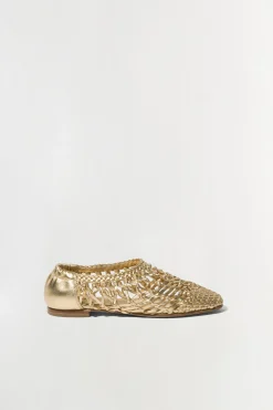 Simkhai Eden Metallic Open Weave Flat