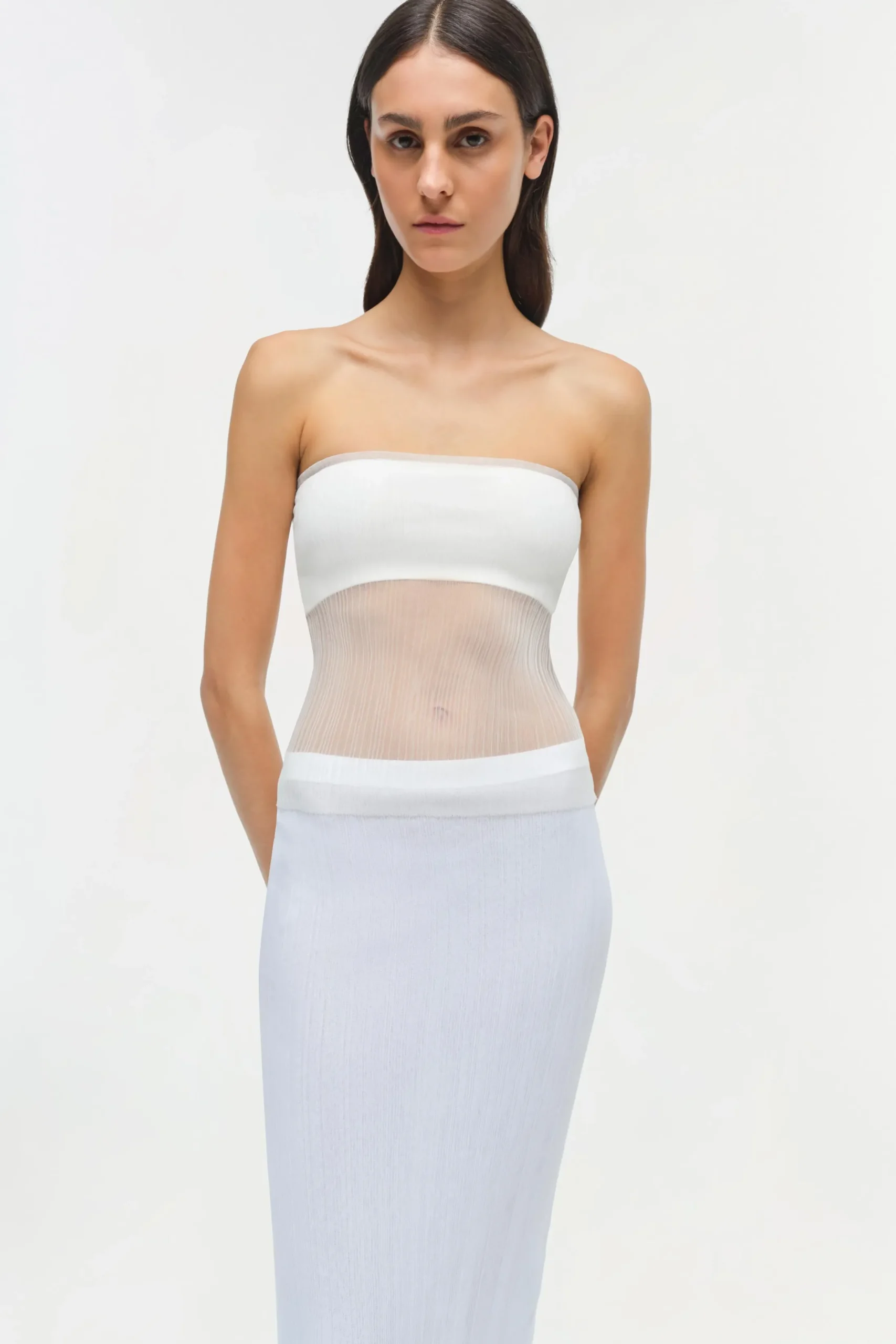 Women Simkhai Emberly Strapless Plisse Top