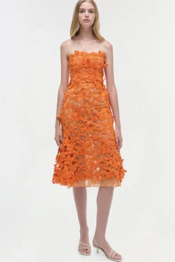 Women Simkhai Fleurella Applique Midi Dress