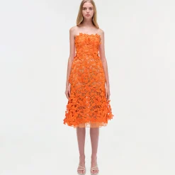 Women Simkhai Fleurella Applique Midi Dress