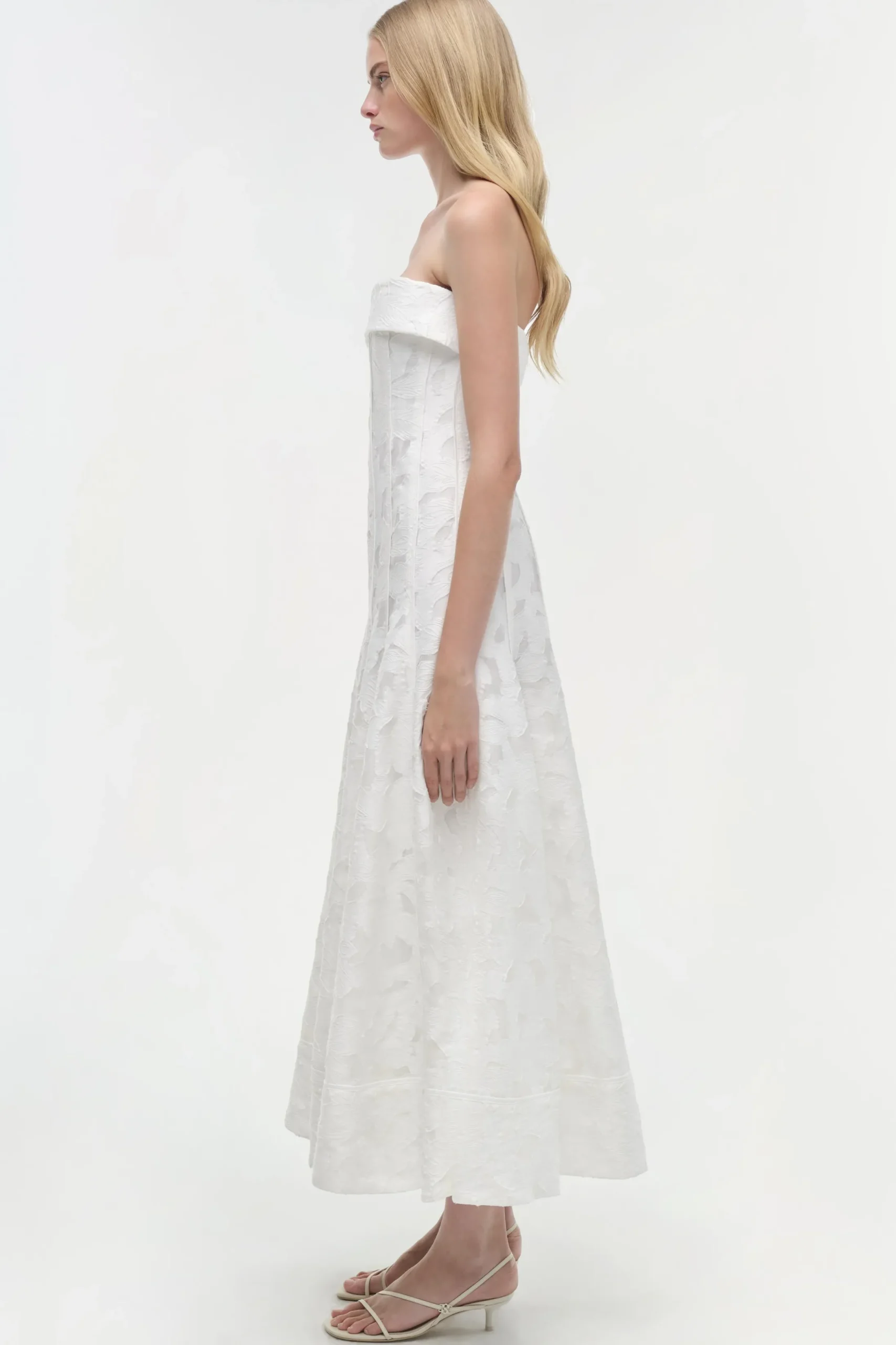 Women Simkhai Imogen Jacquard Strapless Midi Dress