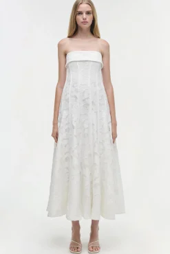 Women Simkhai Imogen Jacquard Strapless Midi Dress
