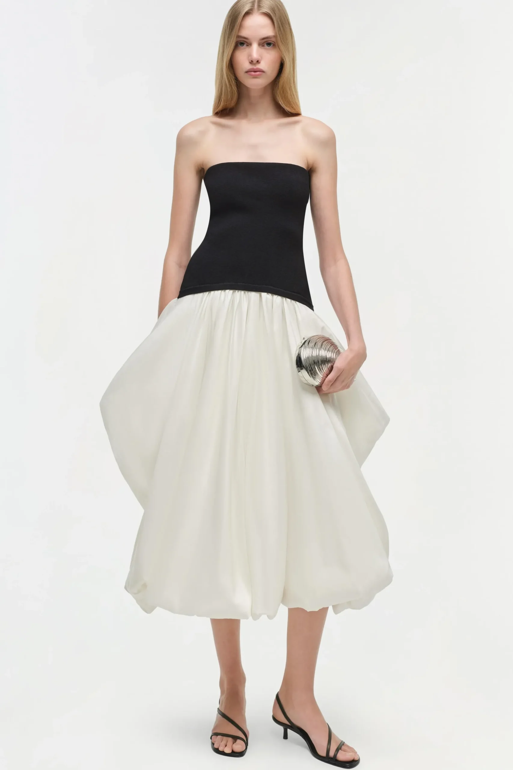 Women Simkhai Izzy Strapless Taffeta Midi Dress