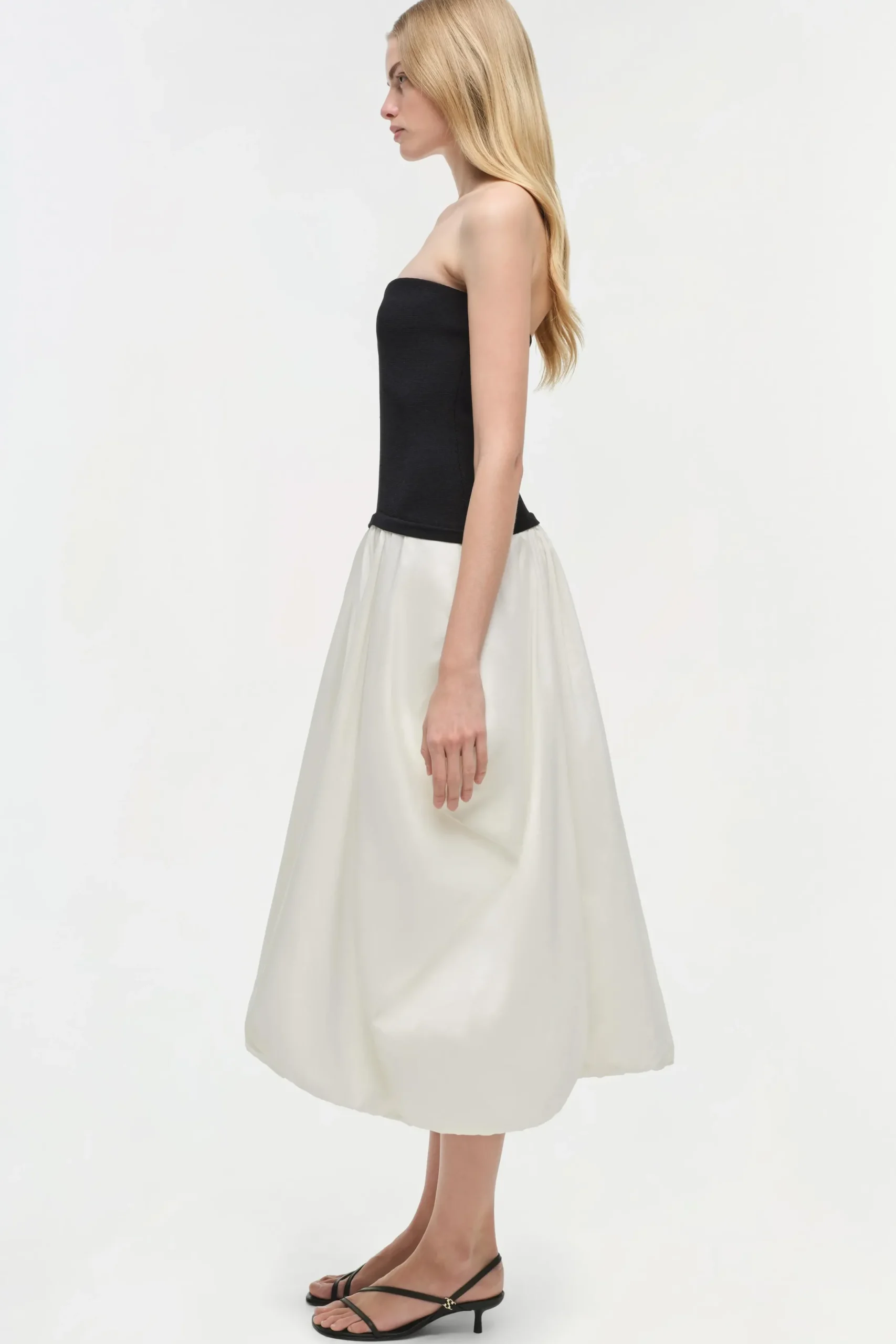 Women Simkhai Izzy Strapless Taffeta Midi Dress