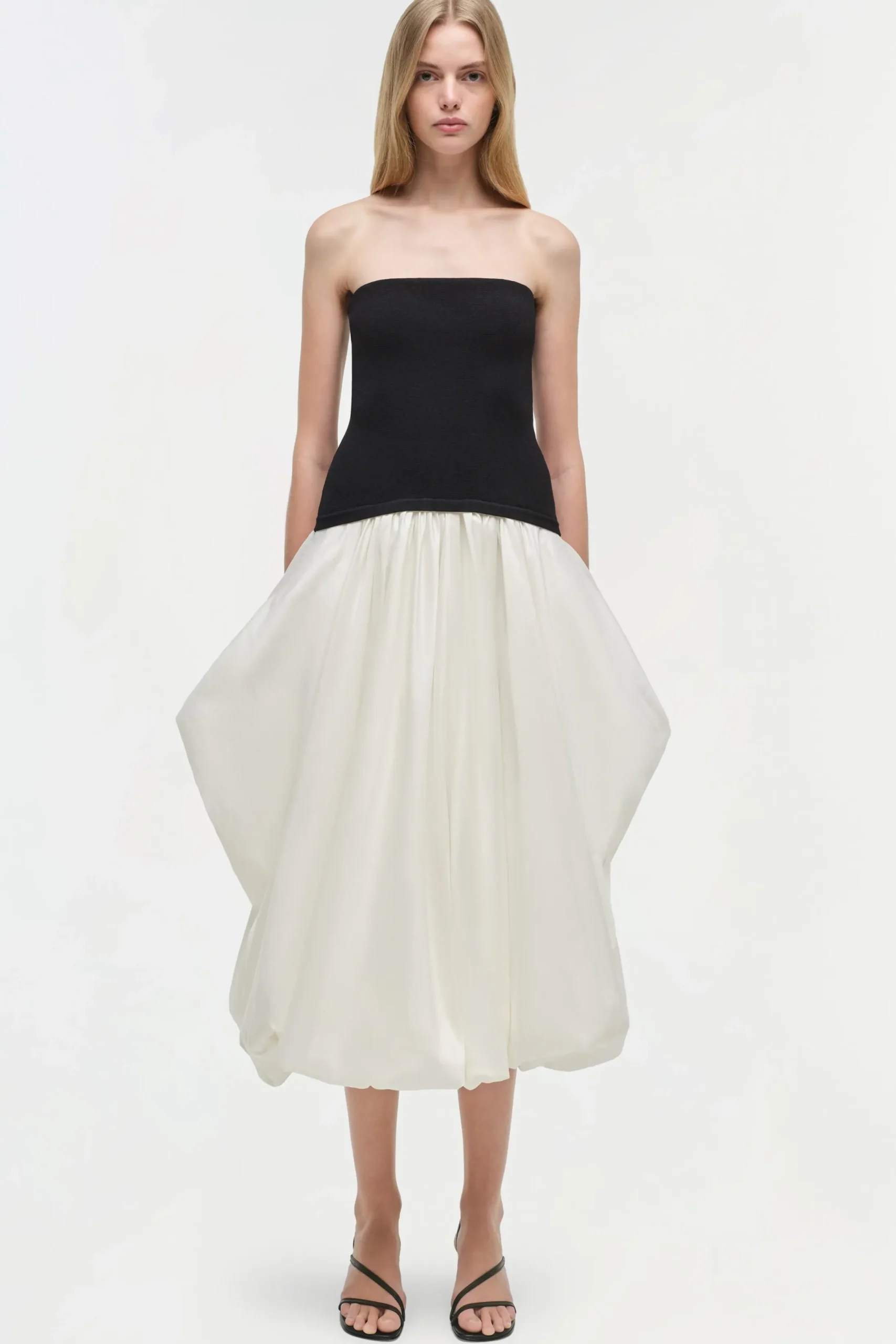 Women Simkhai Izzy Strapless Taffeta Midi Dress