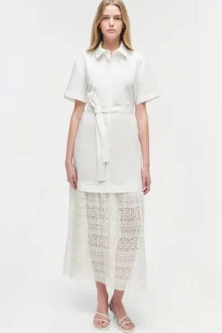 Women Simkhai Jenner Lace Midi Shirt Dress