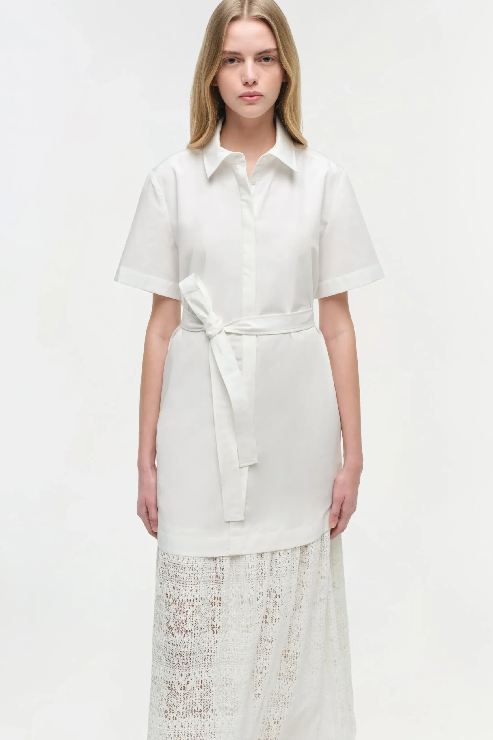 Women Simkhai Jenner Lace Midi Shirt Dress