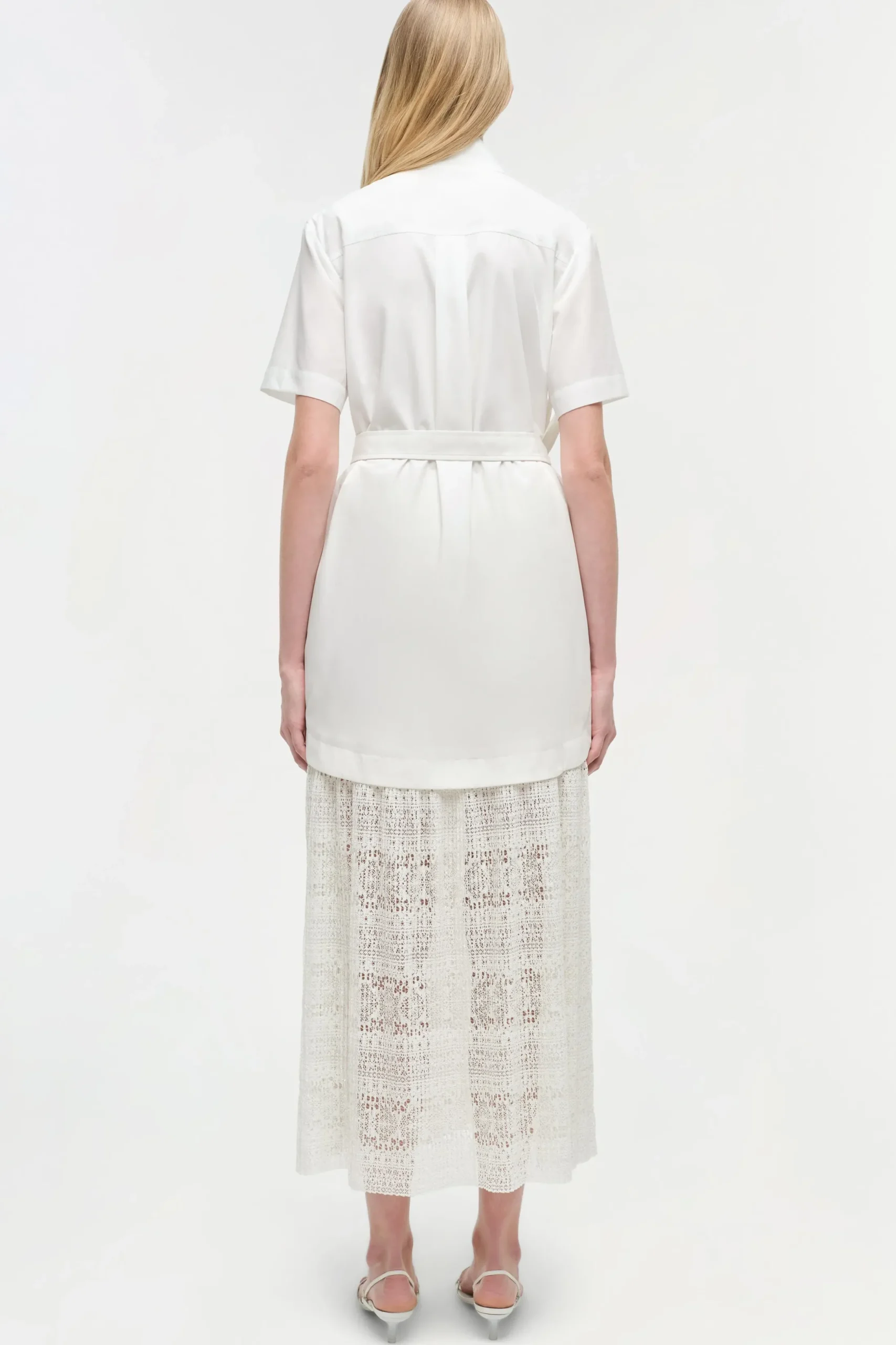 Women Simkhai Jenner Lace Midi Shirt Dress