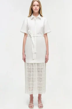 Women Simkhai Jenner Lace Midi Shirt Dress