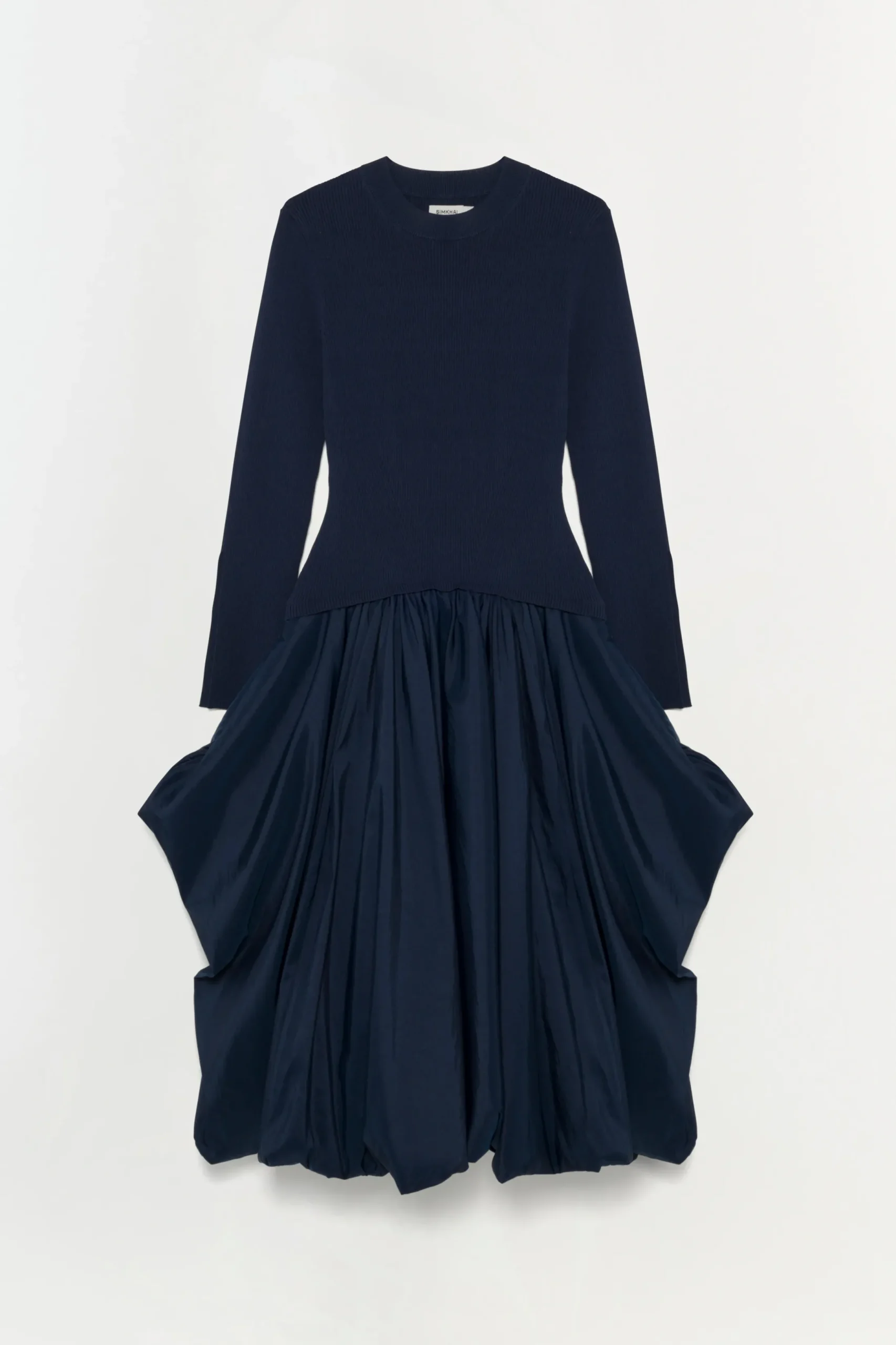 Women Simkhai Kenlie Taffeta Knit Midi Dress