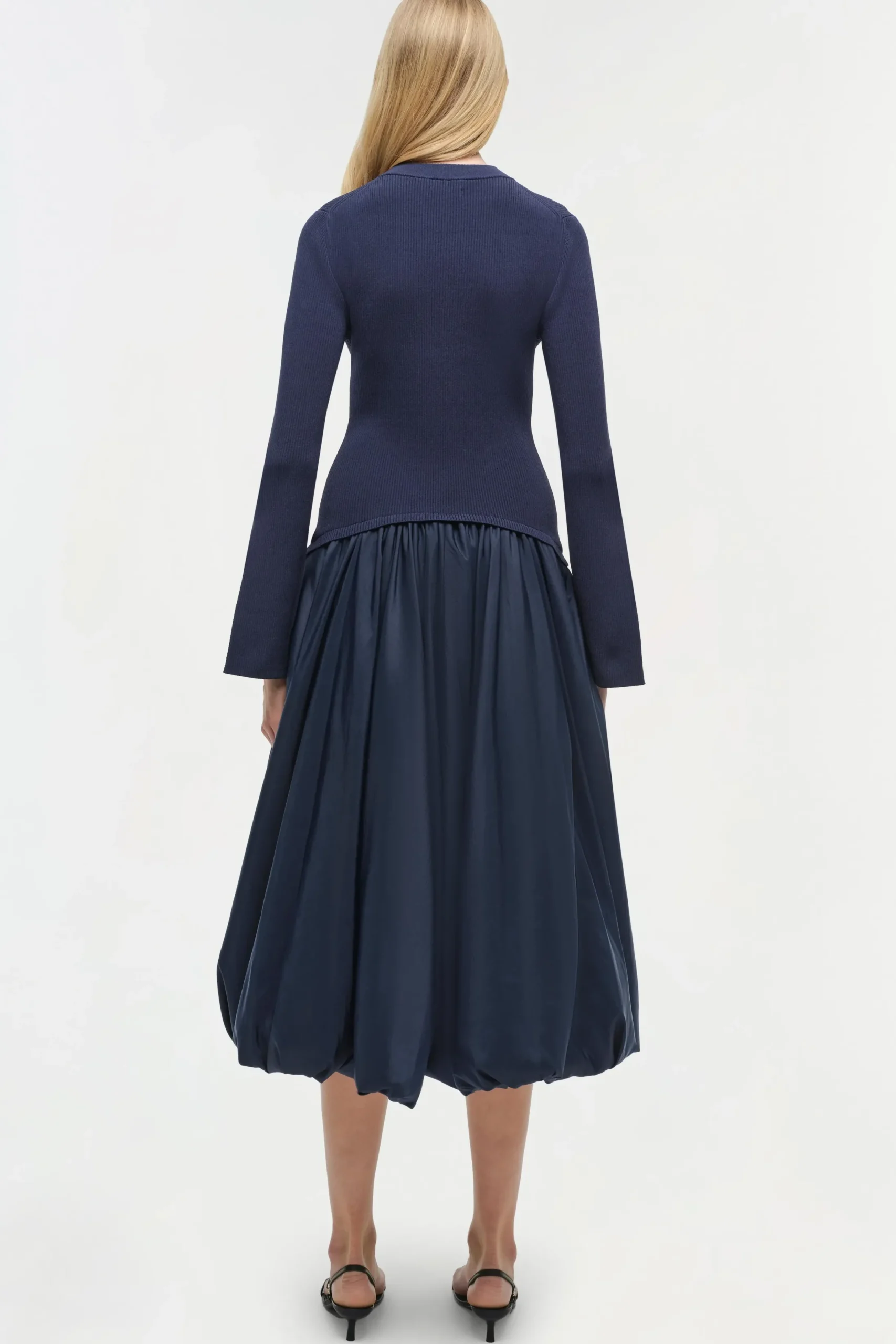 Women Simkhai Kenlie Taffeta Knit Midi Dress