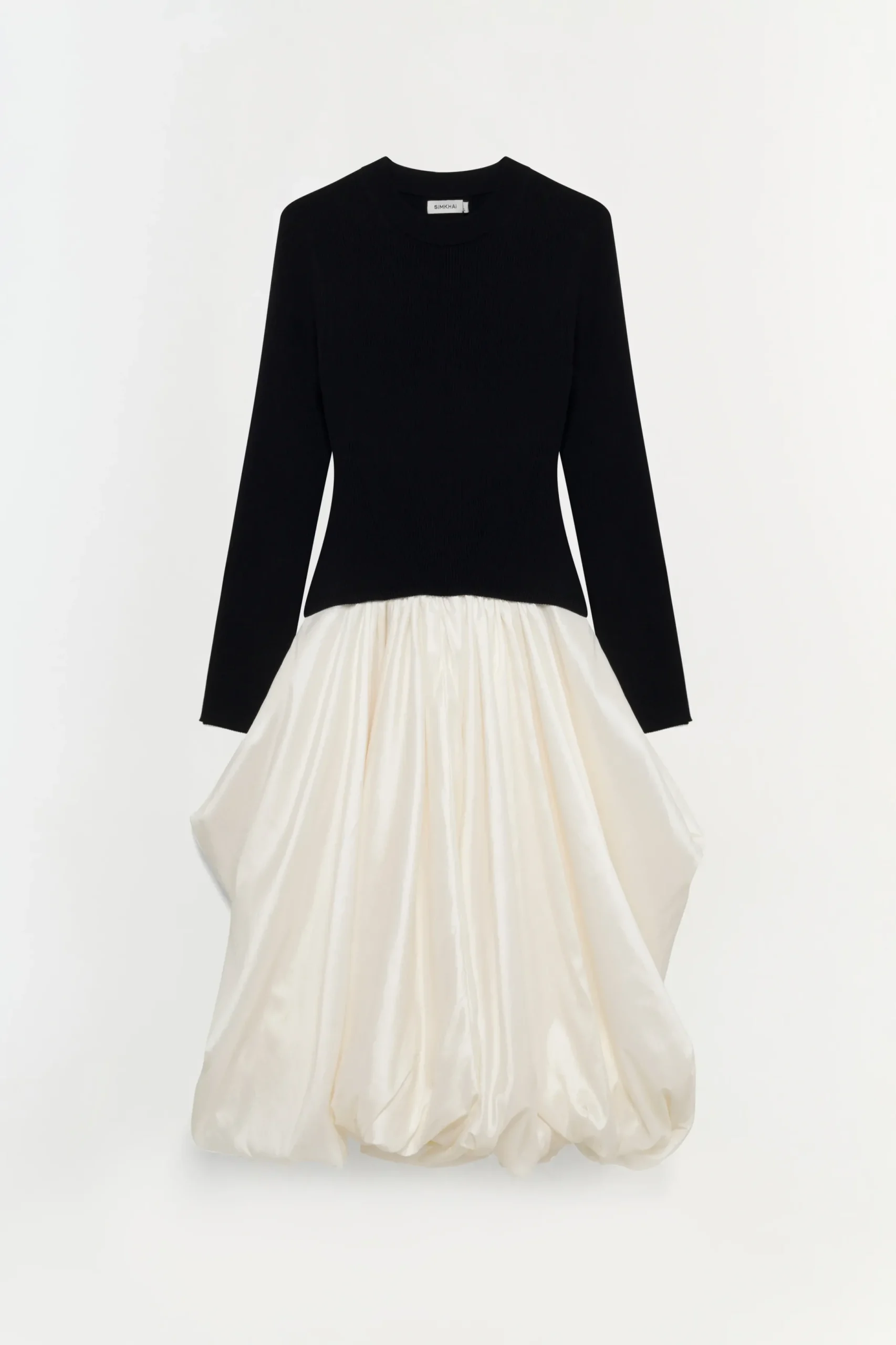 Women Simkhai Kenlie Taffeta Knit Midi Dress