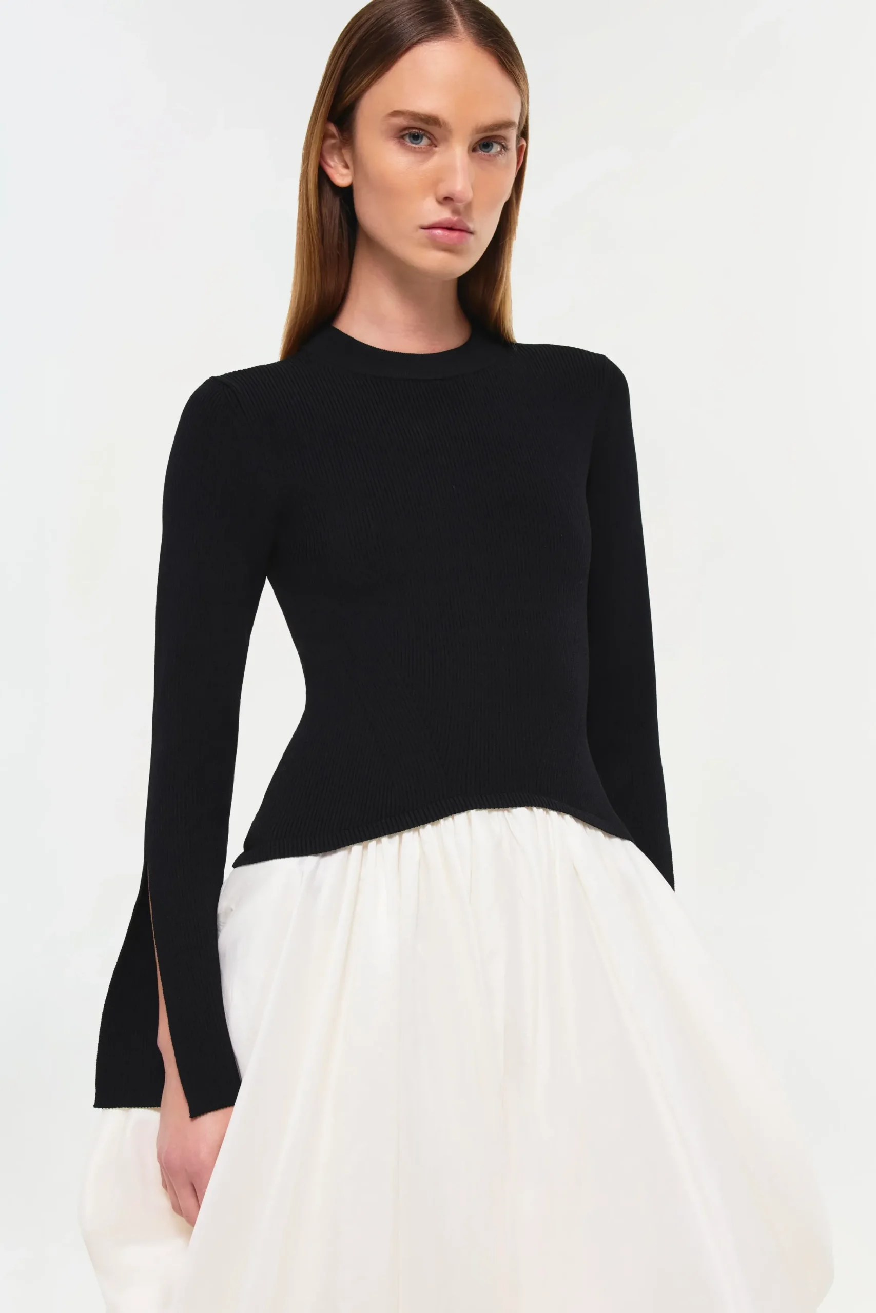 Women Simkhai Kenlie Taffeta Knit Midi Dress