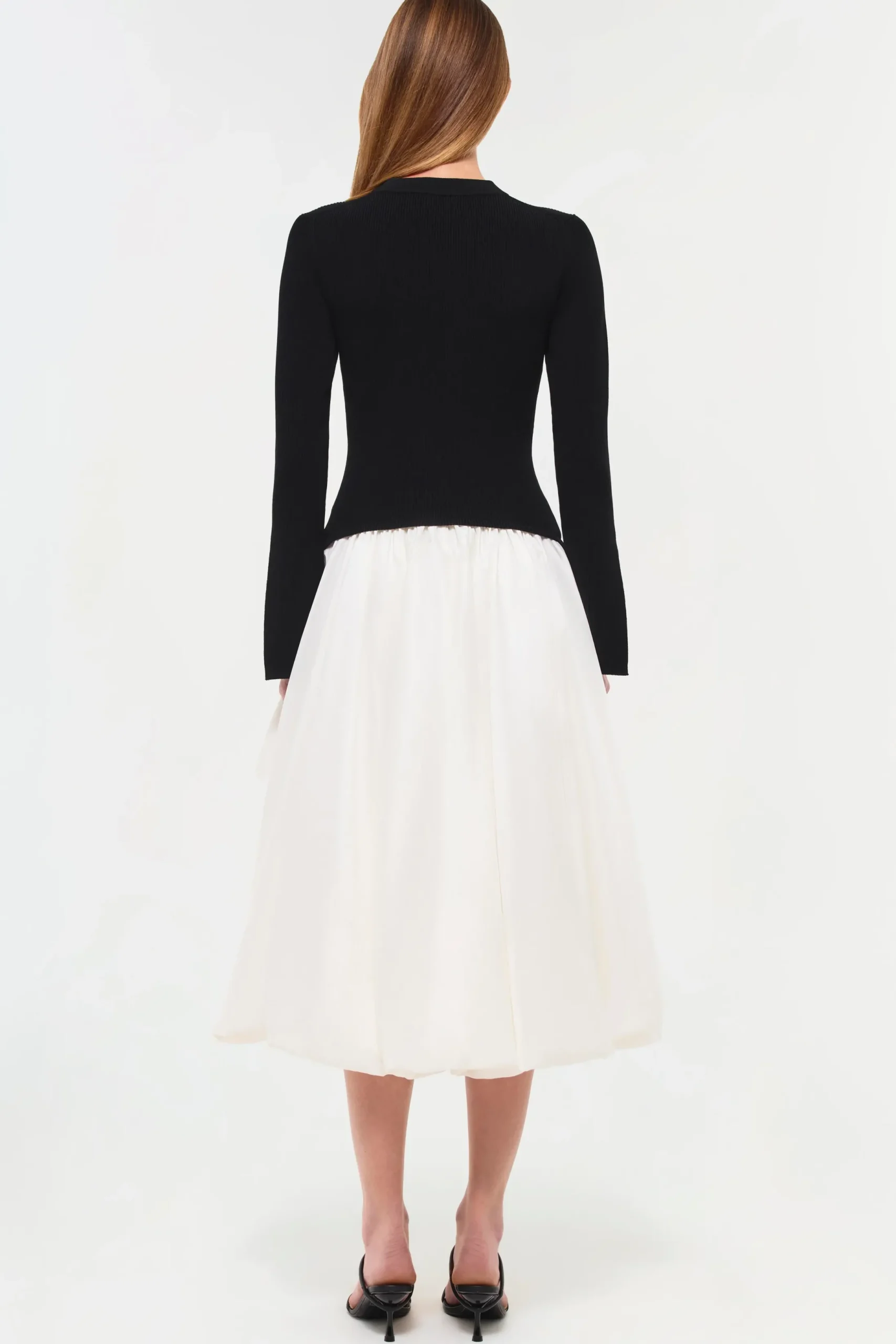 Women Simkhai Kenlie Taffeta Knit Midi Dress