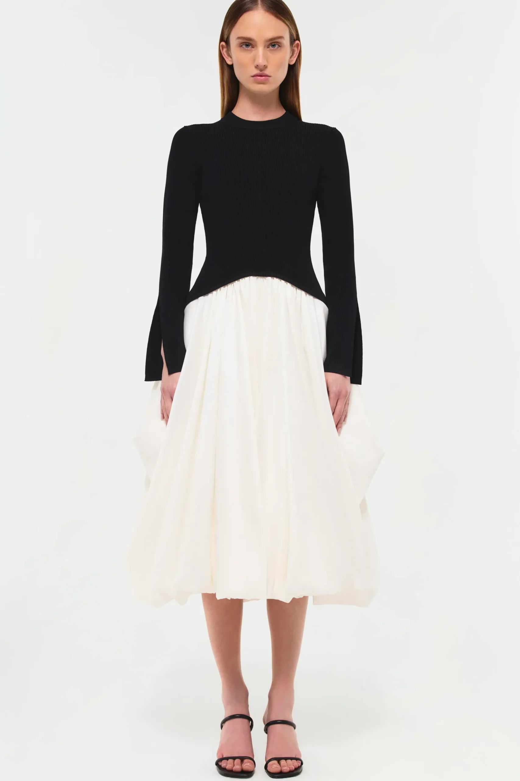Women Simkhai Kenlie Taffeta Knit Midi Dress