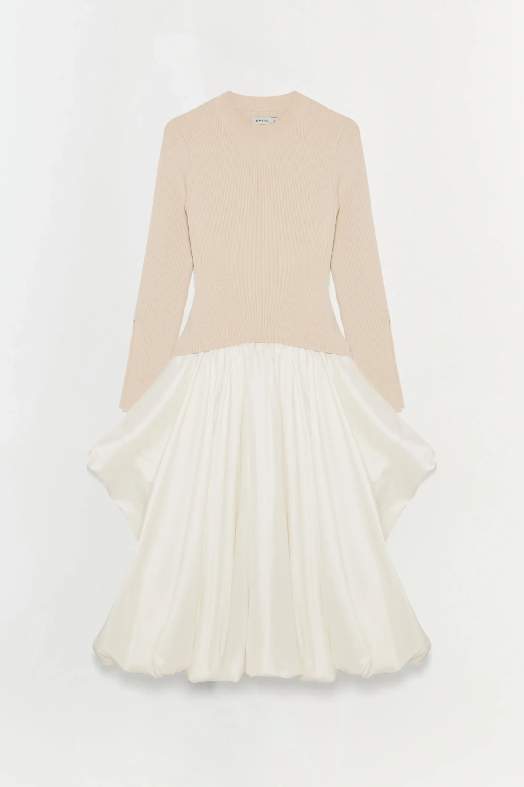 Women Simkhai Kenlie Taffeta Knit Midi Dress