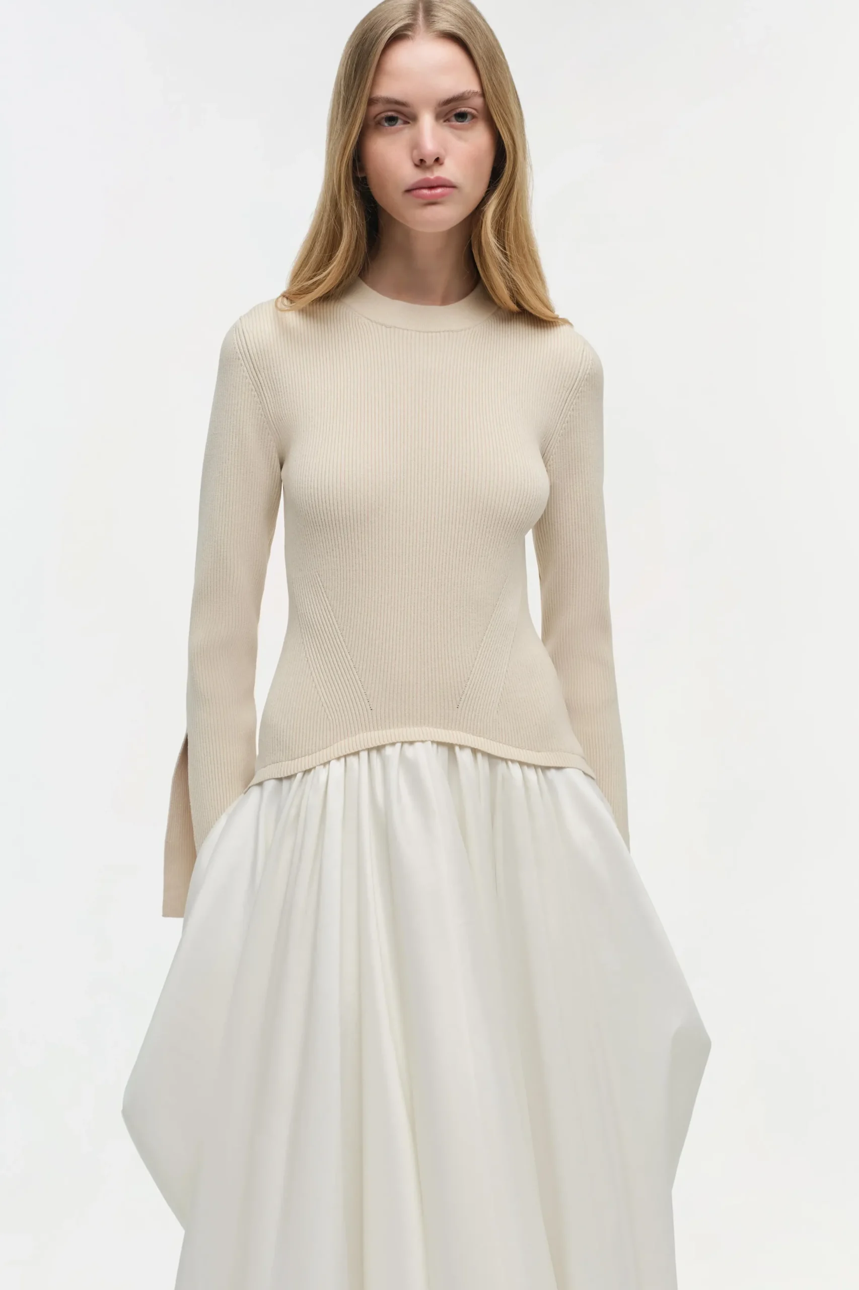 Women Simkhai Kenlie Taffeta Knit Midi Dress