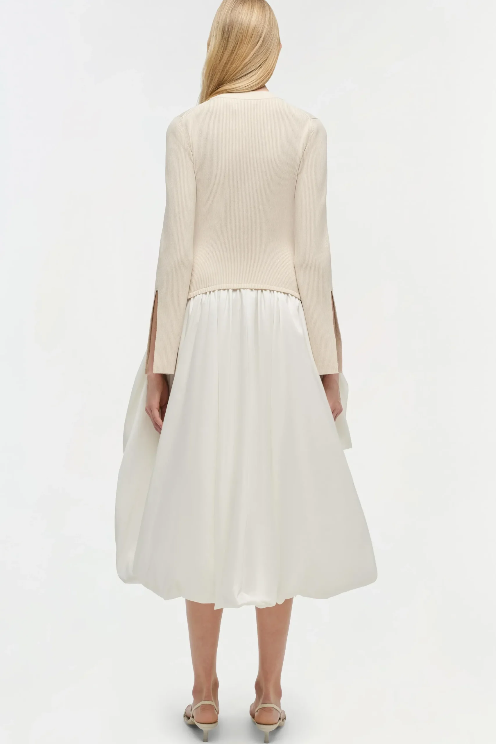 Women Simkhai Kenlie Taffeta Knit Midi Dress