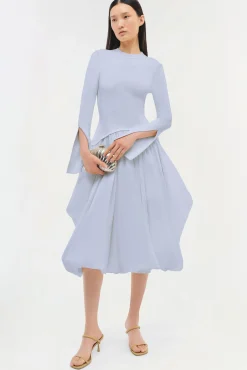 Women Simkhai Kenlie Taffeta Knit Midi Dress