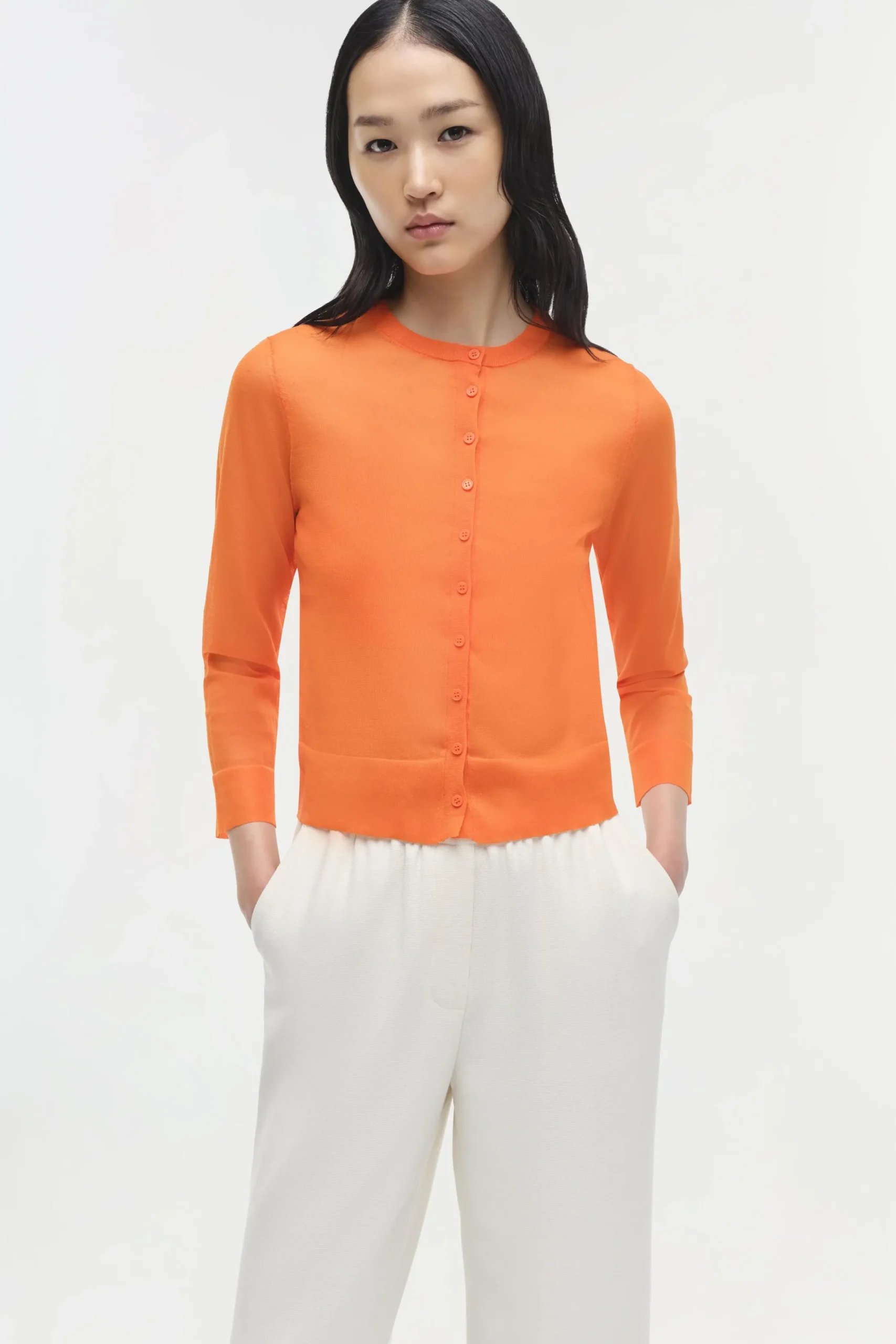 Women Simkhai Rachel Sheer Knit Cardigan