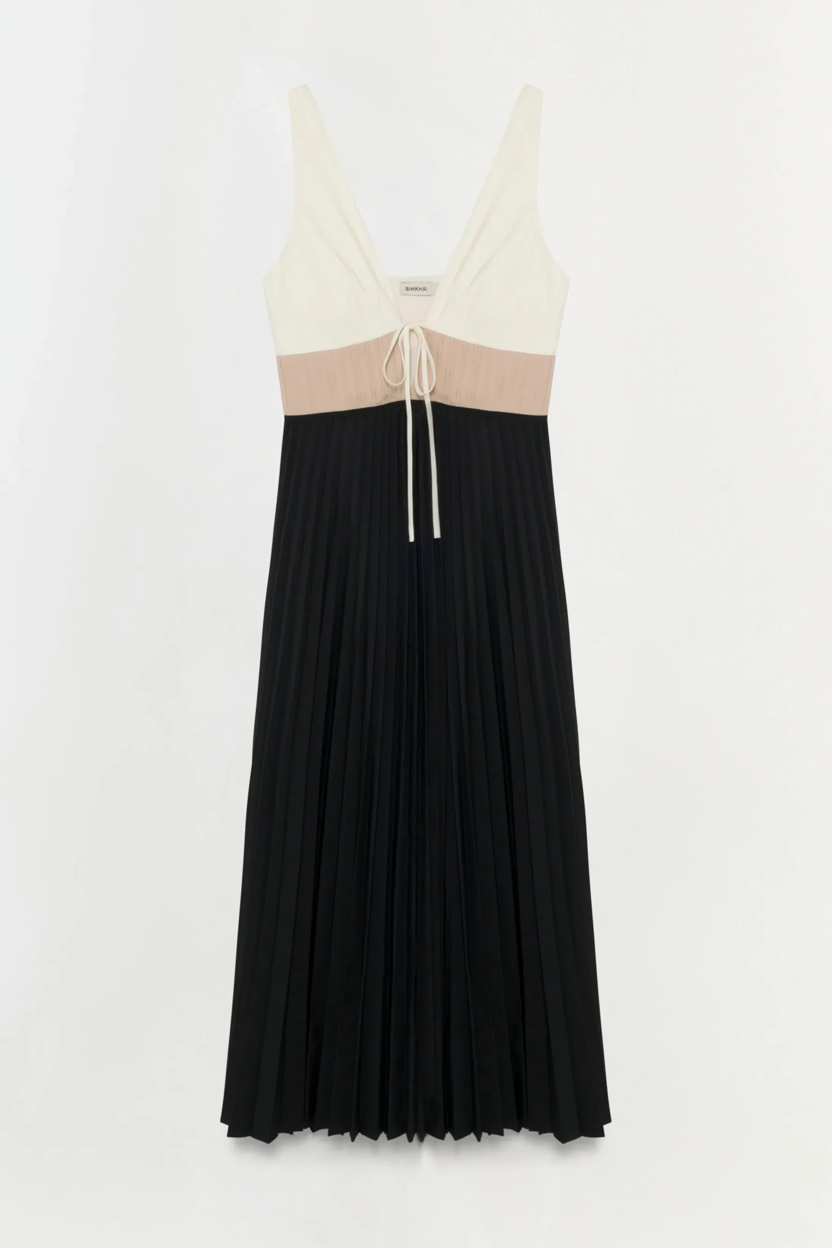 Women Simkhai Stephanie Pleated Poplin Midi Dress