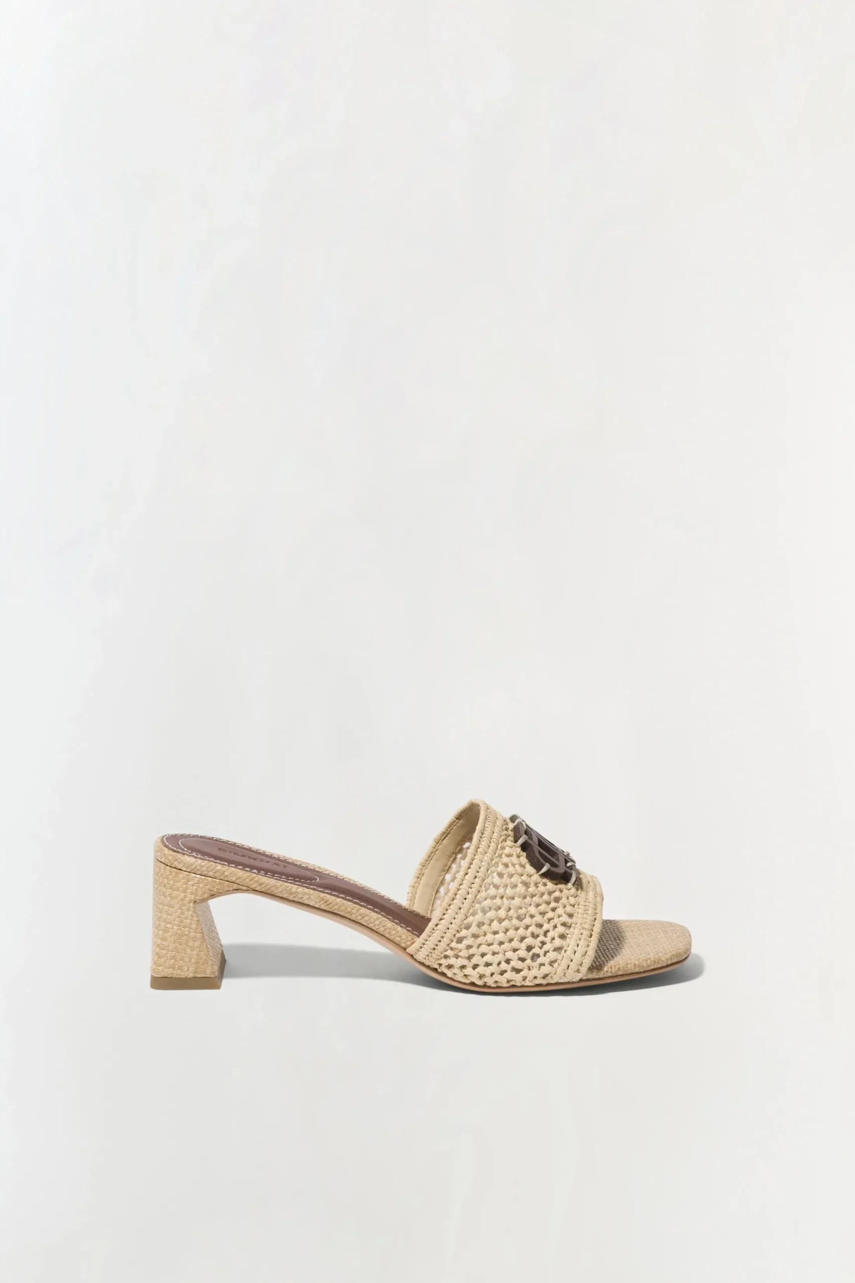 Simkhai Sydney Raffia Block Heel Sandal