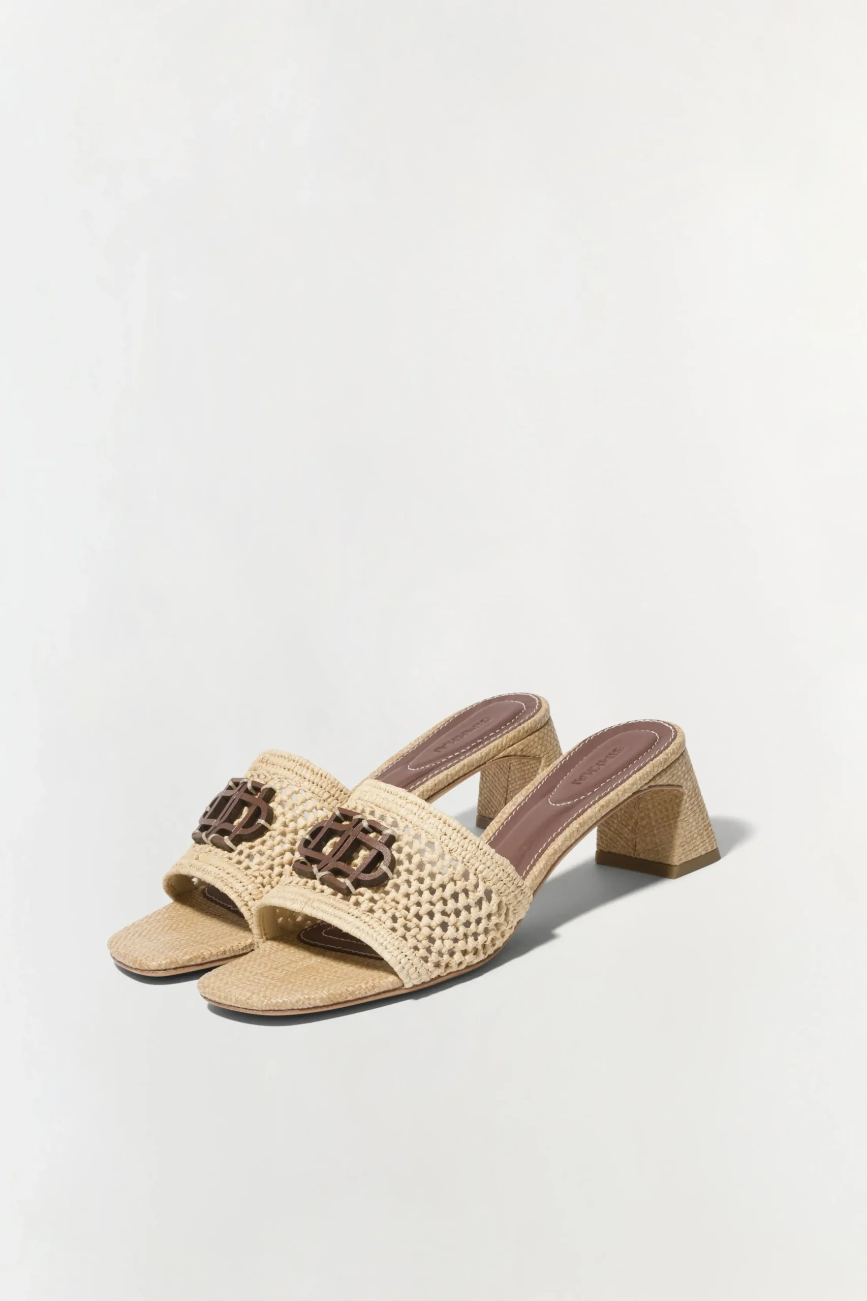 Simkhai Sydney Raffia Block Heel Sandal